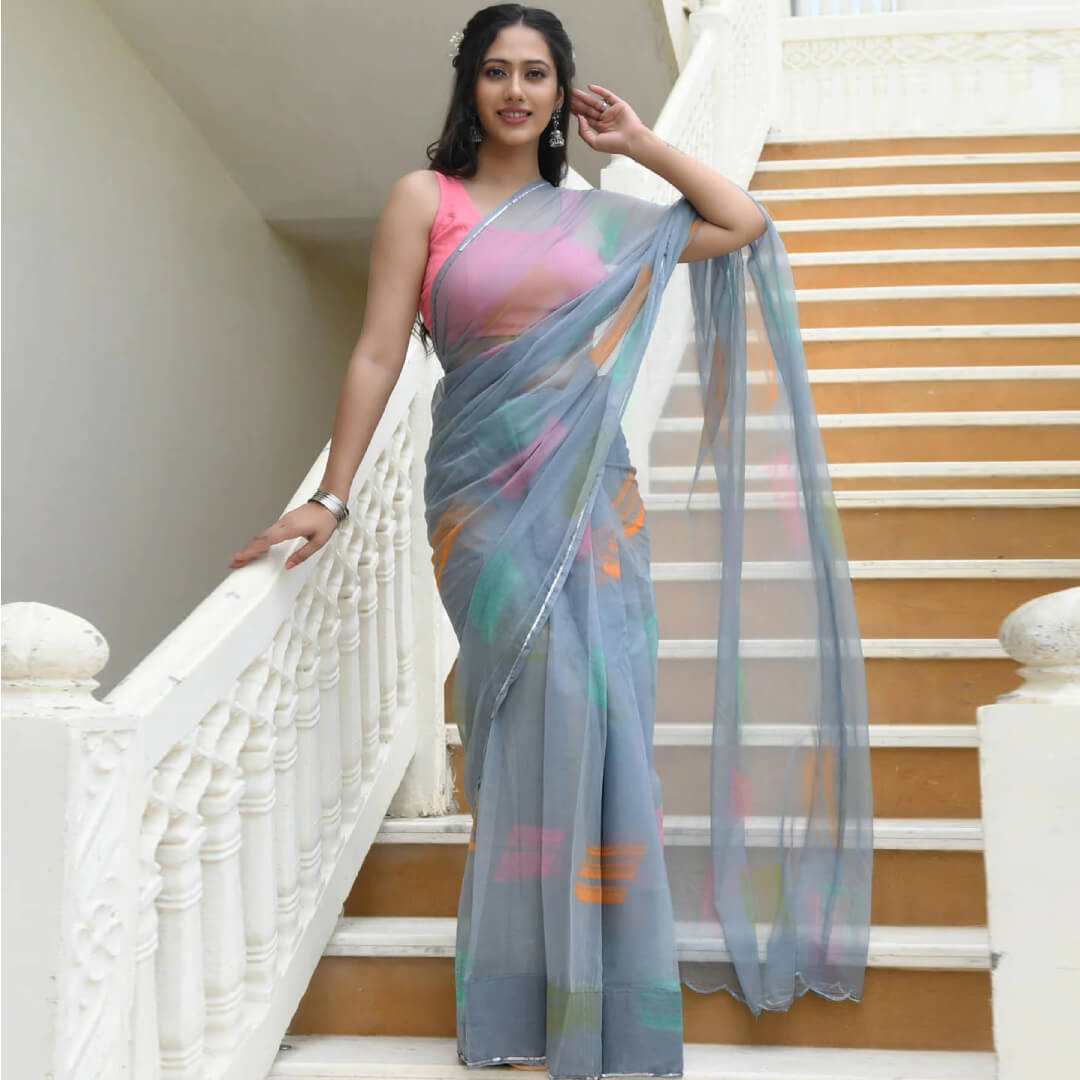 Chiffon bharat zari Sarees